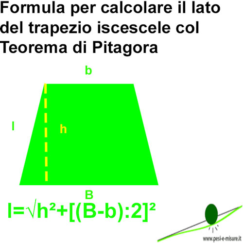Formula Per Calcolare Il Lato Del Trapezio Isoscele Col Teorema Di
